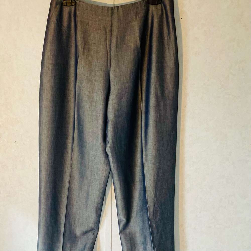 Etcetera blueish gray trousers semi-shiny, women’s size 10